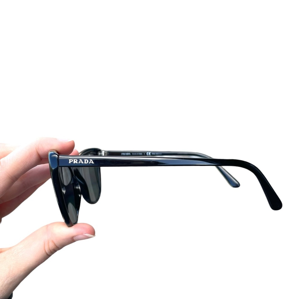 Prada Black Cat-Eye Sunglasses with Dark Lenses - Picture 10 of 12